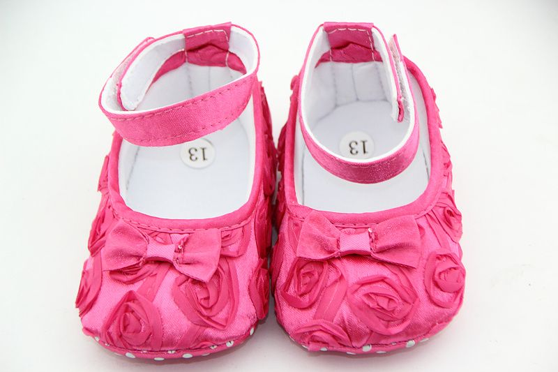 2021 Hot Pink Mary Jane Baby Shoes,Girls Toddler Soft Sole