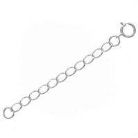 20 st Halsband Armbandskedja Extender ~ .925 Sterling-Silver ~ Två längd Alternativ - 7,5cm (3 tum) -5cm (2 tum) längd