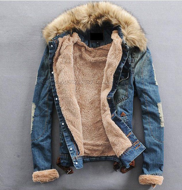 Acquistare 2013 Nuovi Uomini # 039; S Collo Di Pelliccia Di Spessore Amanti  Giacca Giacca Di Jeans Denim Economico | Consegna Veloce E Qualità |  It.Dhgate