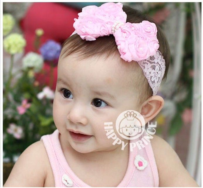 Cute Fashion Kids Girl Baby Headband Lace Chiffon Headwear Bow Hairband