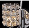 Modern Bedroom Crystal Wall light Polished Chrome Base Living/Study/Dining Room Wall Lamp Pub Club Glaring Wall Lighting Fixtures