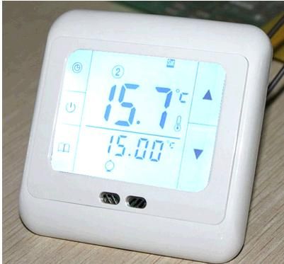 LCD-aanraakscherm programmeerbare digitale vloerverwarming thermostaat met vloer luchtsensor 110v en 220V voor optie Gratis verzending