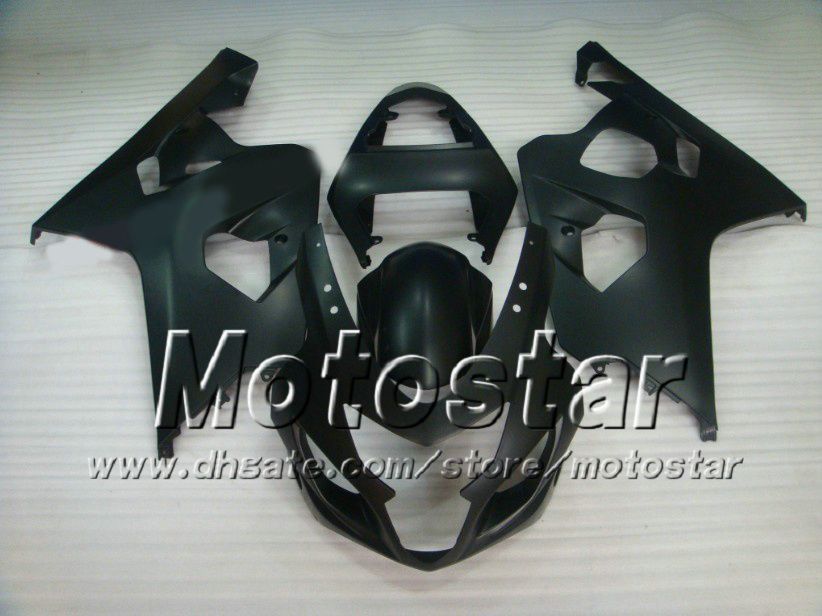 Custom fairing set for SUZUKI GSXR 600 750 K4 2004 2005 GSXR600 GSXR750 04 05 R600 R750 flat black motorcycle fairings parts