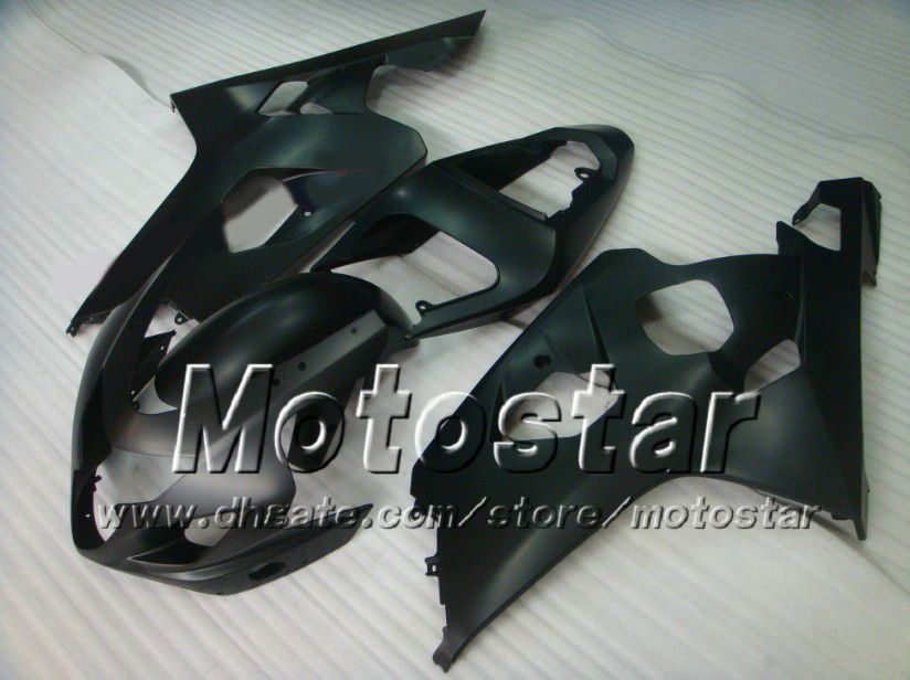 Kundenspezifisches Verkleidungsset für Suzuki GSXR 600 750 K4 2004 2005 GSXR600 GSXR750 04 05 R600 R750 flache schwarze Motorradverkleidungsteile