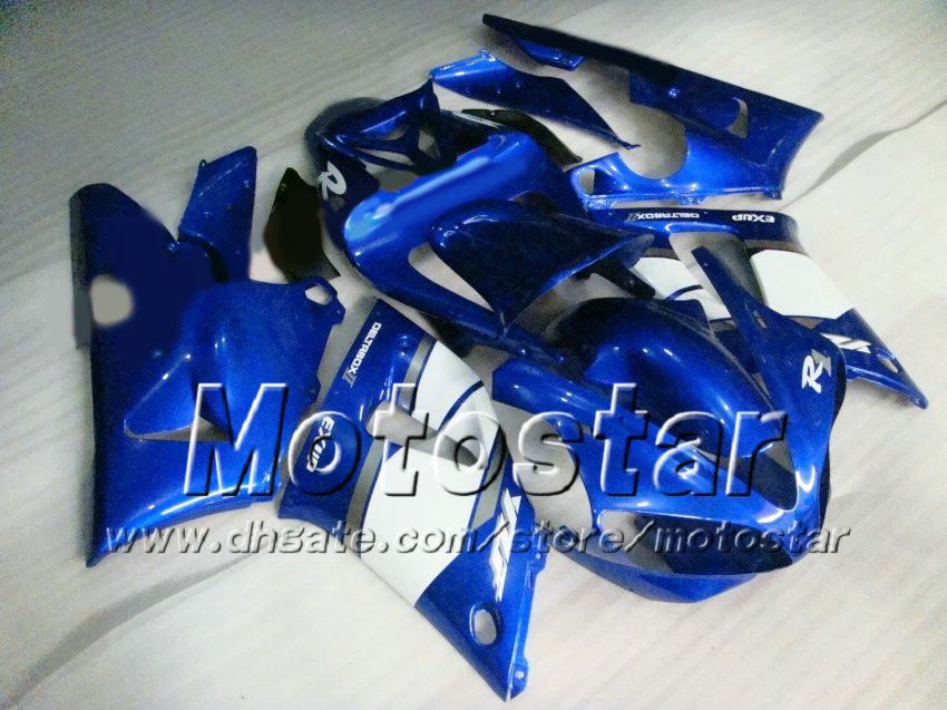 7Hifts YAMAHA 2000 2001 YZF-R1 00 01 için özel yarış motosiklet kaporta YZFR1 00 01 YZF R1 YZFR1000 parlak mavi fairings set zs92