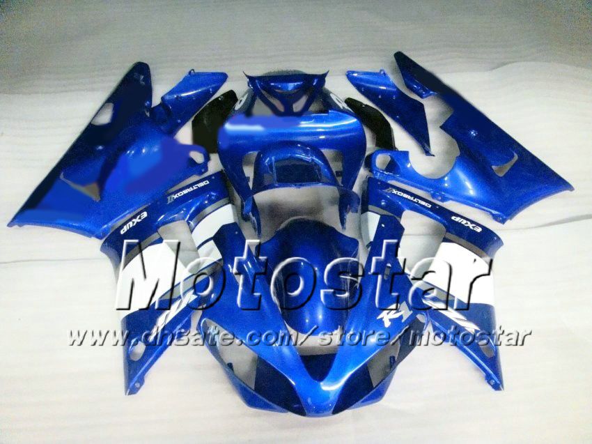 7Gifts Custom Racing Motorfiets Kuip voor Yamaha 2000 2001 YZF-R1 00 01 YZFR1 00 01 YZF R1 YZFR1000 Glanzende Blue Backings Set ZS92