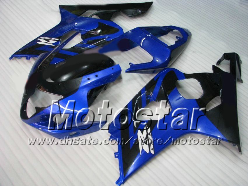 هيكل السيارة المخصص لسوزوكي GSXR 600 750 K4 2004 2005 GSXR600 GSXR750 04 05 R600 R750 Black Blue Bodywork