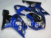 Carrocería personalizada para SUZUKI GSXR 600 750 K4 2004 2005 GSXR600 GSXR750 04 05 R600 R750 conjunto de carrocería azul negro