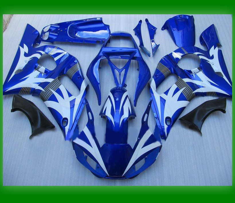 Bodaywork Carenado para YAMAHA R6 YZF-R6 98 99 00 01 02 YZF-R6 YZFR6 1998 1999 2000 2001 2002 Azul 69M11