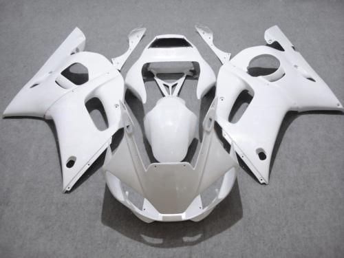 Fairing för Yamaha R6 YZF-R6 98 99 00 01 02 YZF-R6 YZFR6 1998 1999 2000 2001 2002 All White 69M08