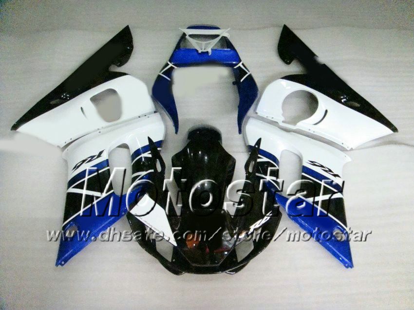

Fairing for YAMAHA R6 YZF-R6 98 99 00 01 02 YZF-R6 YZFR6 1998 1999 2000 2001 2002 White DK.Blue 69M, Multi-color