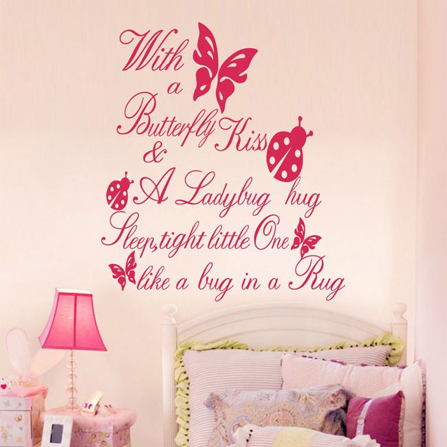 kids room butterfly wall quotes vinyl wall stickers 55x60cm wall art