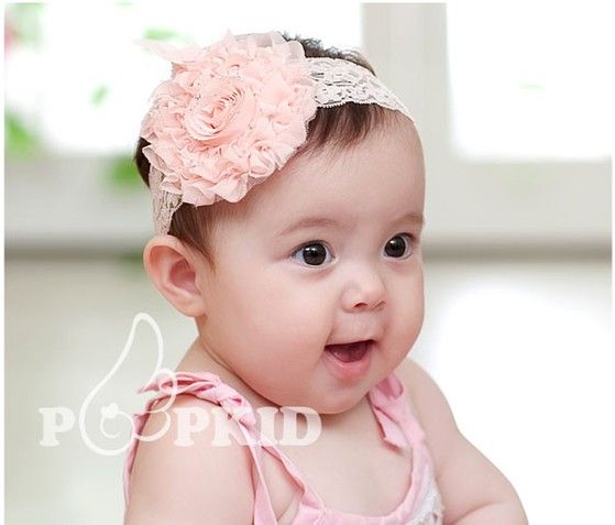 50% Off Baby Headbands MOQ: 10st Koreanska Hårband Hårtillbehör Rosor med Princess Flower Head