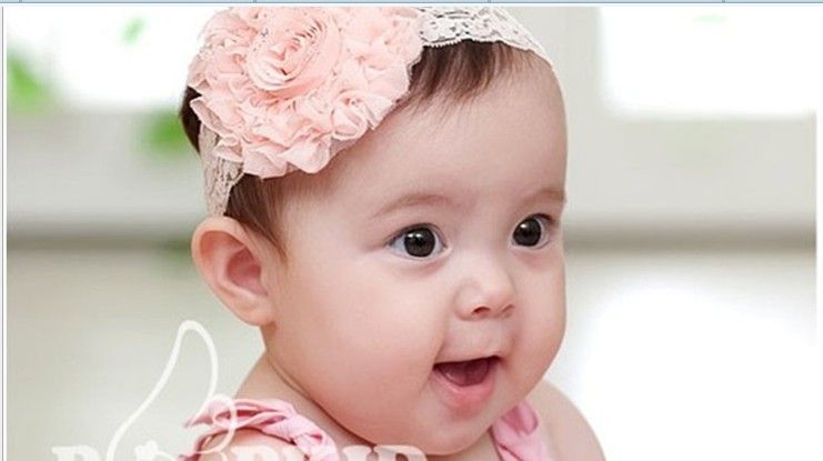 50% di sconto sulle fasce capelli bambini MOQ: 10 fasce capelli coreane Accessori capelli Rose con testa di fiore principessa