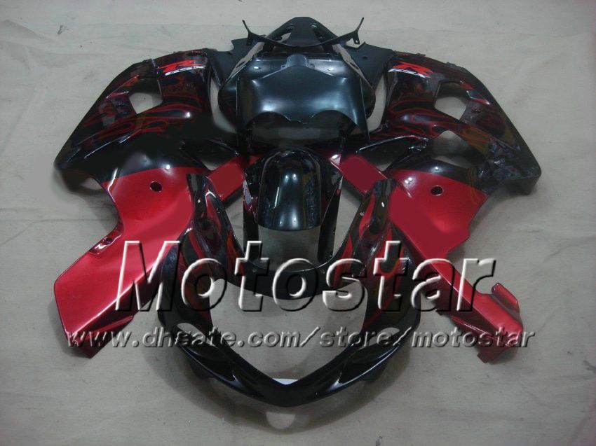 Carrosserie moto noir flamme rouge pour SUZUKI GSXR 600 750 K1 2001 2002 2003 GSXR600 GSXR750 01-03 R600 R750 kit carénage racing