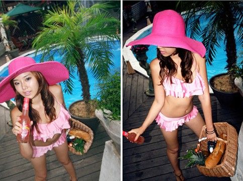 Hawaii Hot Fashion Women's Foldable Wide Large Brim Floppy Summer Beach Sun Straw Hat Cap Free Shipping