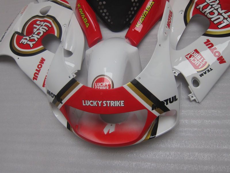 SUZUKI SRAD 페어링 용 LUCKYSTRIKE 페어링 키트 GSXR 600 750 1996 1997 1998 1999 2000 GSXR600 GSXR750 96 97 98 99