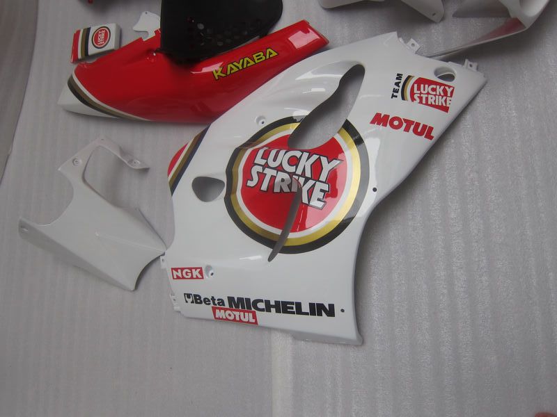 SUZUKI SRAD 페어링 용 LUCKYSTRIKE 페어링 키트 GSXR 600 750 1996 1997 1998 1999 2000 GSXR600 GSXR750 96 97 98 99