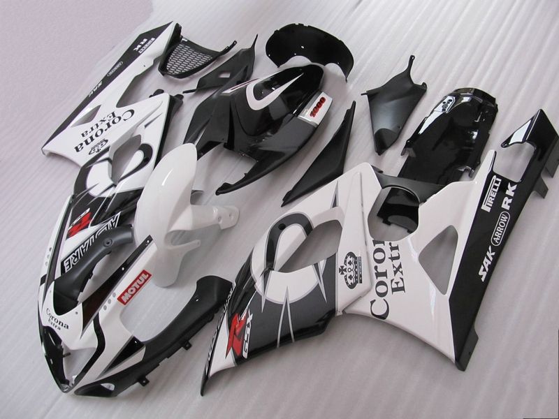 7 prezentów + Zestaw Fair Fairing Fair For Suzuki GSXR1000 K5 GSXR 1000 2005 2006 GSXR 1000 05 06 Czarna biała wtryskowa forma