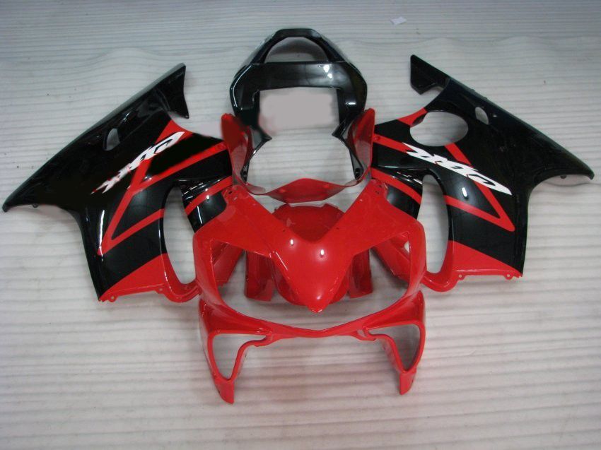 Rosso nero personalizzato kit carene HONDA CBR 600 F4i INIEZIONE 2001 2002 2003 CBR600 01 02 03 CBR600F4i RX6