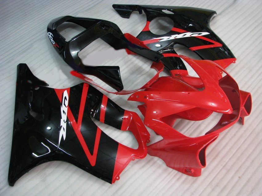 Rosso nero personalizzato kit carene HONDA CBR 600 F4i INIEZIONE 2001 2002 2003 CBR600 01 02 03 CBR600F4i RX6