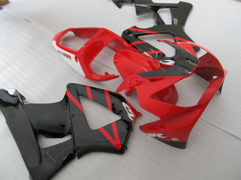 Kit de aireación rojo y negro personalizado para HONDA CBR900RR 929 2000 2001 CBR900 929RR CBR929 00 01 CBR929RR, piezas de carenado para reparación de carrocería