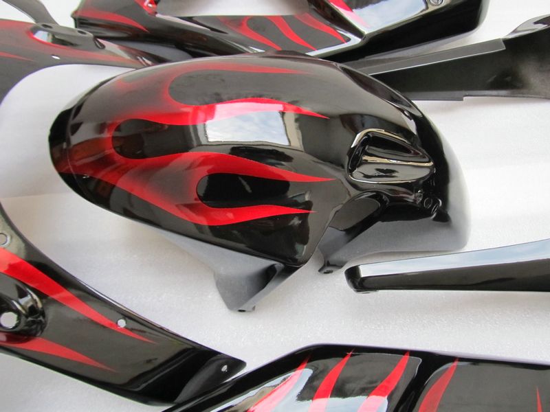 Red flame bodywork fairing kit for HONDA CBR900RR 954 2003 2002 CBR900 954RR CBR954 02 03 CBR954RR road racing body fairings set