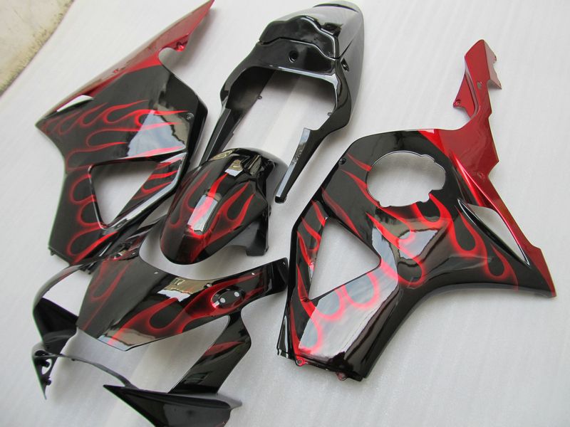 Red flame bodywork fairing kit for HONDA CBR900RR 954 2003 2002 CBR900 954RR CBR954 02 03 CBR954RR road racing body fairings set