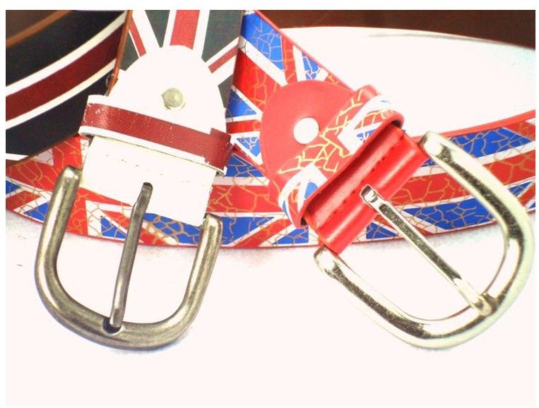 Retro British Union Jack Graffiti Hip Hop Punk Rock Fashion Women Belt ...