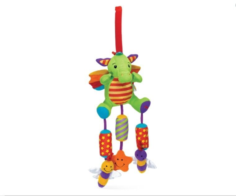 TOLO Educational Soft Toy Dinosaur Sneezy Wind Chimes, Baby Bed Hanging