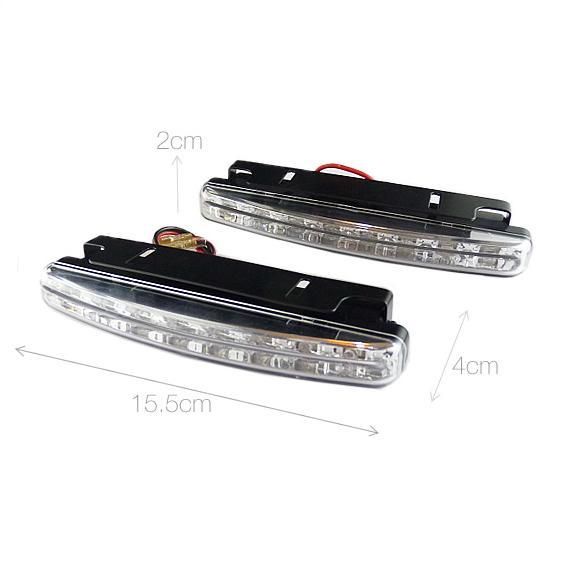 2013 nouveau tout pas cher Super blanc 8 LED universel voiture lumière diurne auto lamp2114325