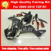 ABS Plastic fairing kit for YAMAHA YZFR1 2009 2010 2011 YZF R1 YZF-R1 09 10 11 YZF1000 G2b flat glossy black red farirngs motorcycle parts