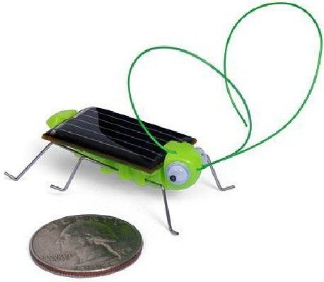 Fedex 2013 New Wholesale Lovely Mini Solar Energy Powered Child Kid Toy Locust ,Wholesale FREE SHIP Solar Grasshopper Insect Bug Moving Toy