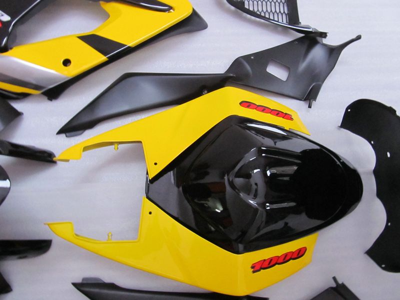 7 Geschenken + Seat Cowl Geel Black Fackings Kit voor 2005 2006 GSX-R1000 K5 GSXR1000 GSXR 1000 05 06 RX