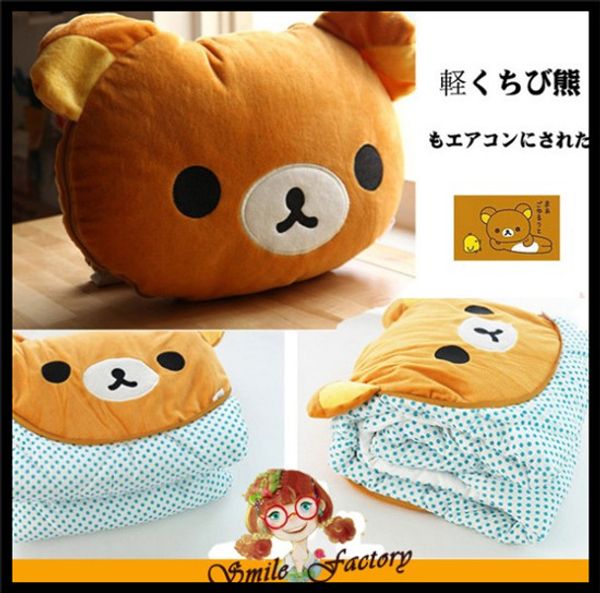 Bear Cushion Pillow San X Rilakkuma Relax Bear Back Cushion Pillow