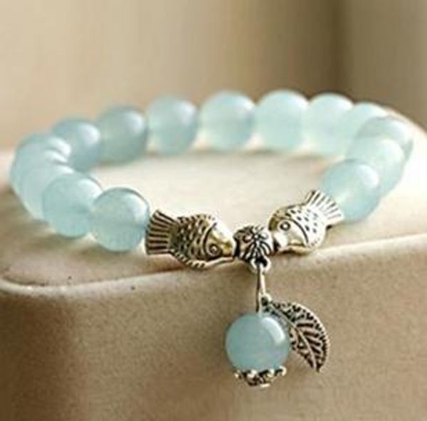 

Синий халцедон браслет Русалка море синий халцедон ювелирные изделия