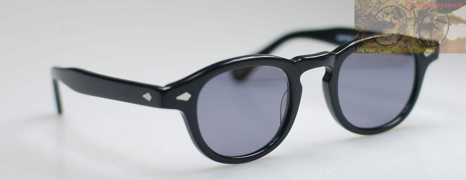 Retro Vintage Johnny Depp sunglasses clip on polarized black lens mens eyeglss
