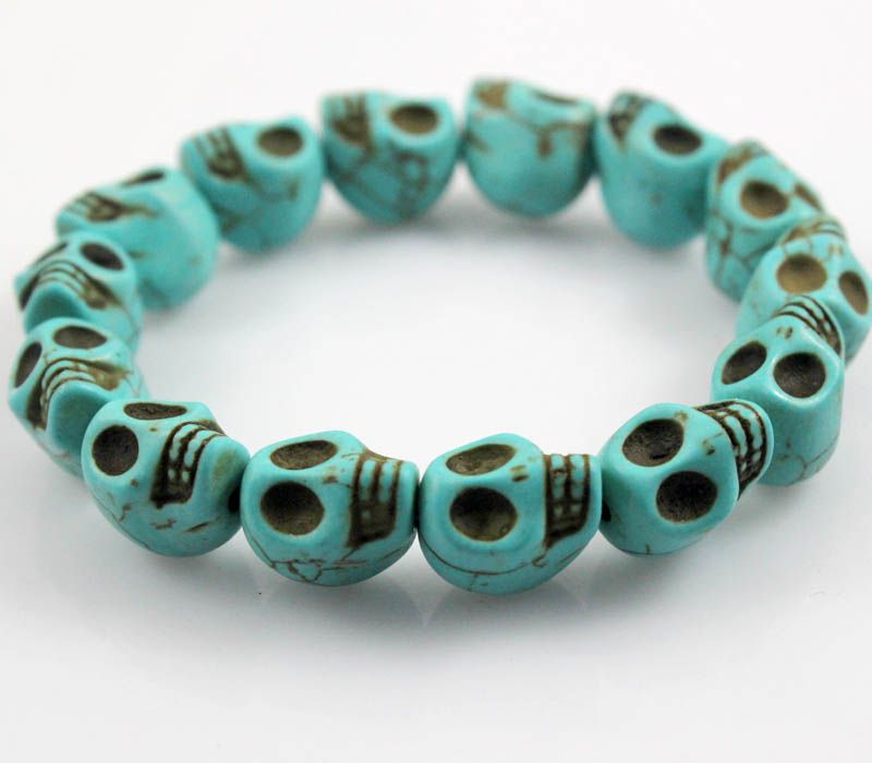 turquoise skull bracelet