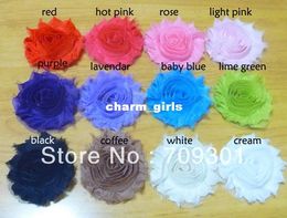 2.5" Shabby Flower Chiffon Flower Flowers 200pcs/lot 13 Colors Instock Free Shipping