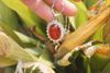 Naturlig röd agathänge. Fine Red Agate Inlaid Diamond Pendant
