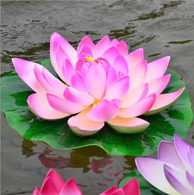 29cm Simulation Lotus Flower Artificial Silk Lotus Floating Water ... 29cm Simulation Lotus Flower Artificial Silk Lotus Floating Water ...