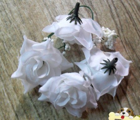 Quente! Branco Crimping Subiu Cabeça De Flor De Casamento Decoração De Flores De Seda Flor Bola Arranjo De Flores 5.5 cm