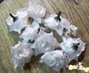 Hot ! White Crimping Rose Flower Head Wedding Silk Flower Decoration Flower Ball Flower Arrangement 5.5cm