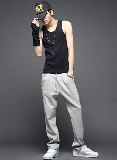 Fashion Korean Men Trousers Summer 