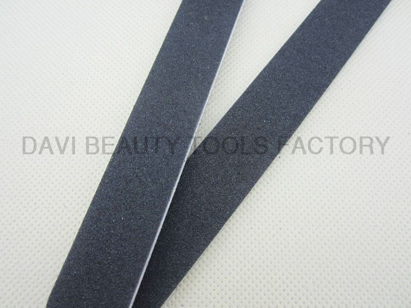 emery board straight black round nail file for nail art #SC0311-01