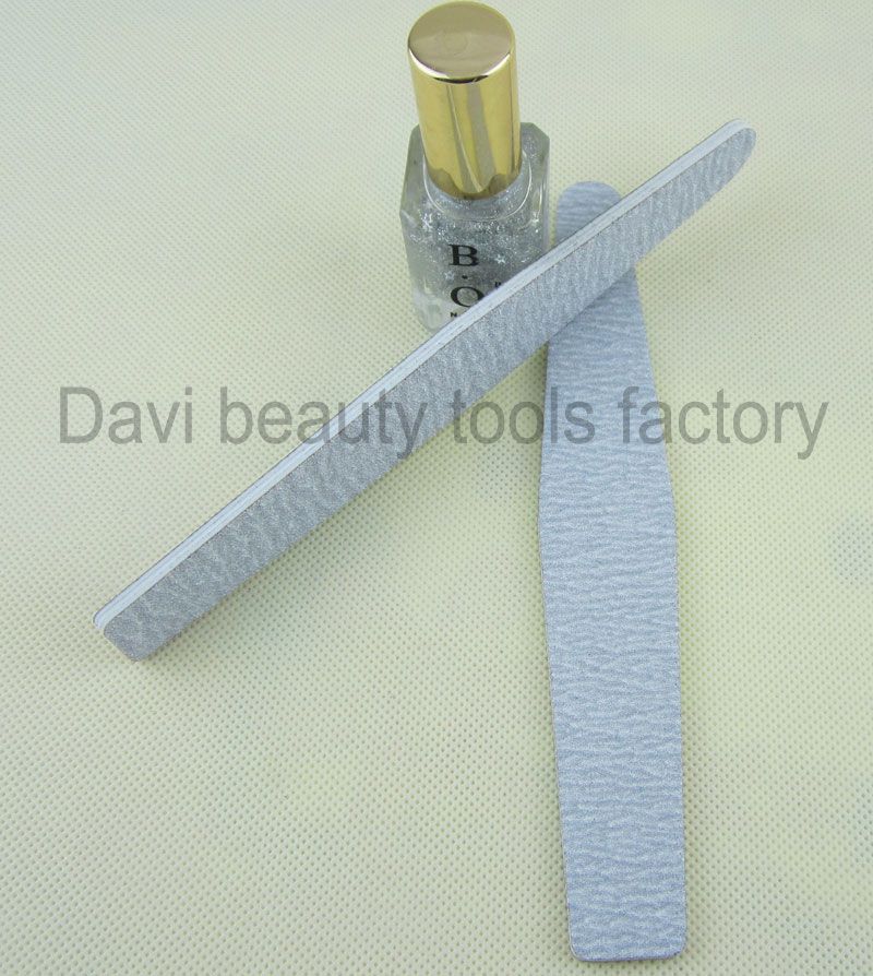 50 unids / lote Rhombus gris papel de lija archivo de uñas para el arte del clavo 100/180 esmeril herramientas de uñas