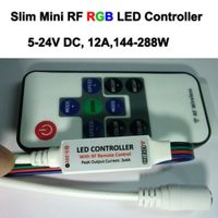 10PCS Slim Mini RF RGB LED Controller for RGB LED Strip 5-24V DC,144W/288W