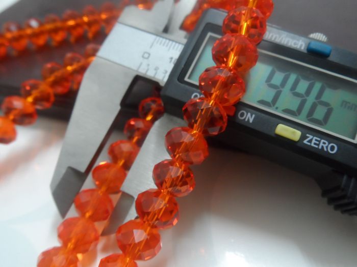 Gratis schip! 72 stks veel 10mm oranje kristallen ronde glas losse kralen mode DIY sieraden vinden