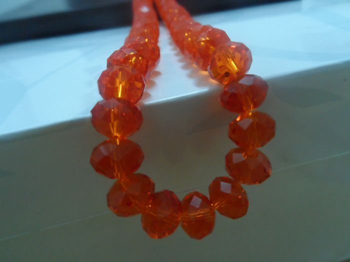 GRATIS Fartyg! 10mm Orange Kristaller Rundglas Loose Pärlor Fashion DIY Smycken Fynd