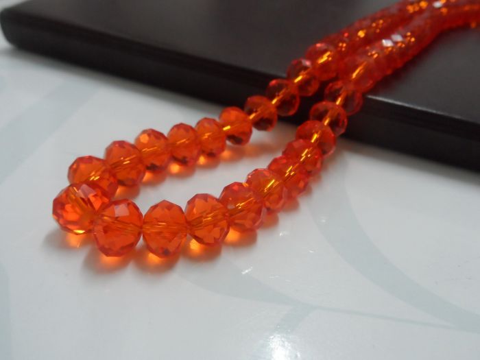 GRATIS Fartyg! 10mm Orange Kristaller Rundglas Loose Pärlor Fashion DIY Smycken Fynd